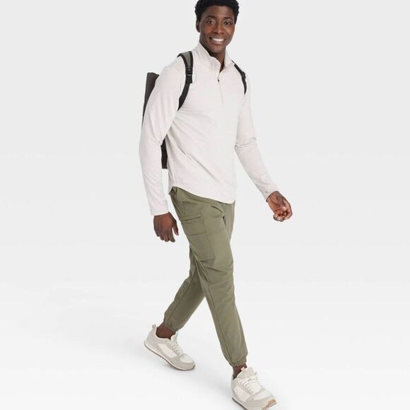 Open Box - All In Motion - Men's Utility Cargo Jogge Green - Picture 3 of 3